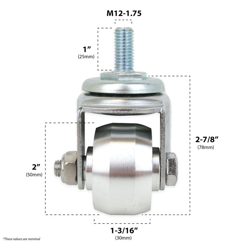 Tool Guy Republic Replacement Aluminum Racing Jack Caster Wheels for 3 Ton Floor Jacks (2 Pc Set) - Image 2